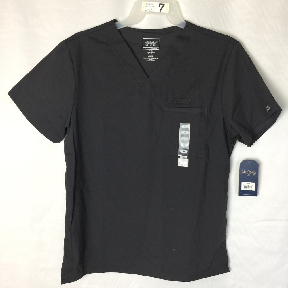 CHEROKEE TOP SCRUB GRAY  MEN'S LARGE